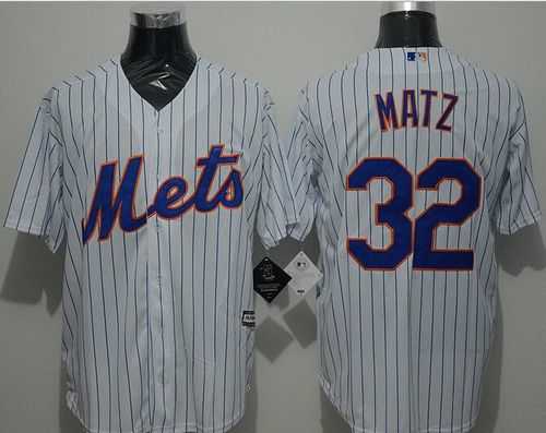 New York Mets #32 Steven Matz White(Blue Strip) New Cool Base Stitched MLB Jersey,We sell and wholesale New York Mets #32 Steven Matz White(Blue Strip) New Cool Base Stitched MLB Jersey on line form chian!